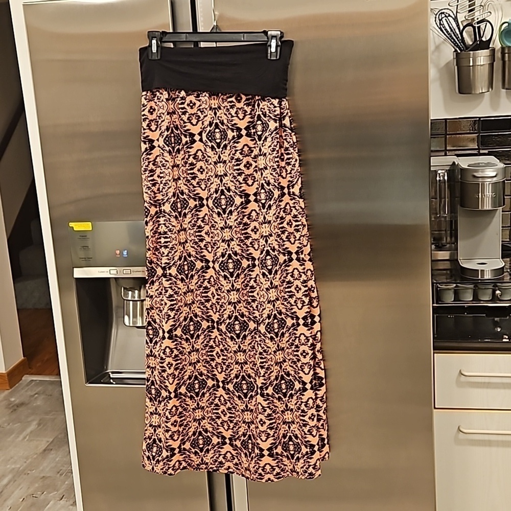 💕DAINTY HOOLIGAN💕 Tyche Midi Skirt ~ Pink & Black Print Large